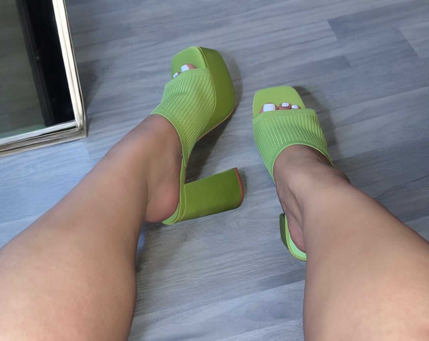 MYNTY BLOCK HEEL - LIME