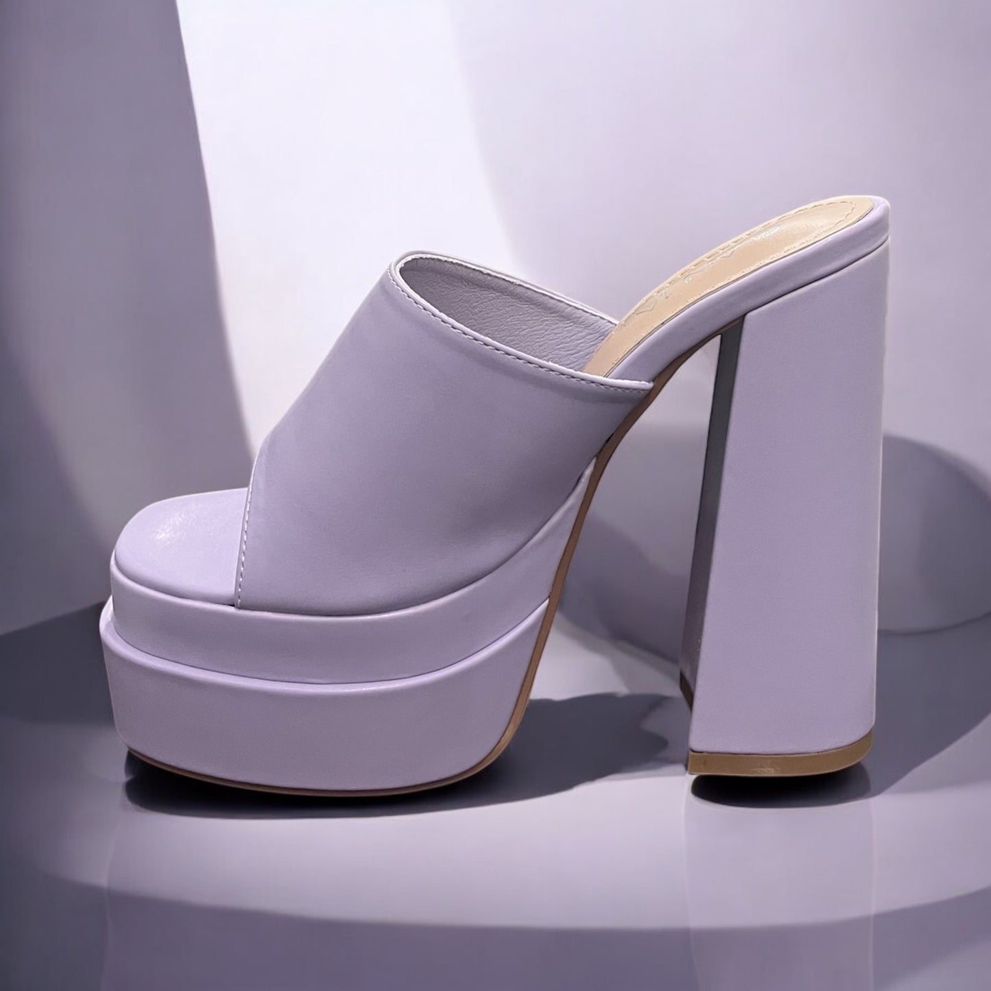 Bichota Platform Block Heels - Lilac