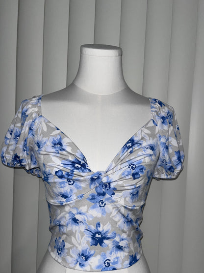 Daisy All Over Floral Cropped Top