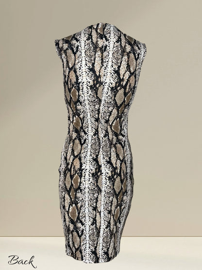 Devora Snake-Print Midi Dress