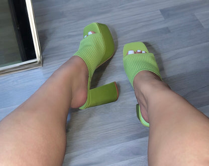Mynty Block Heel - Lime