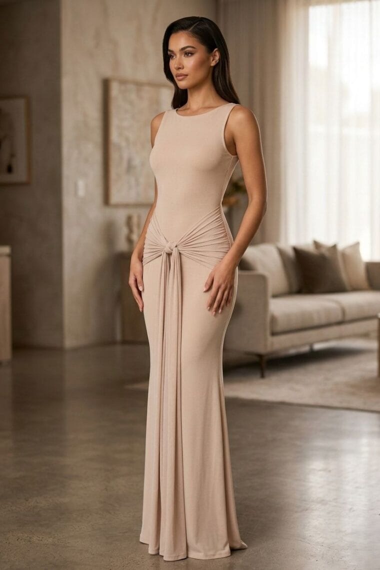 AURORA MAXI DRESS - Sand